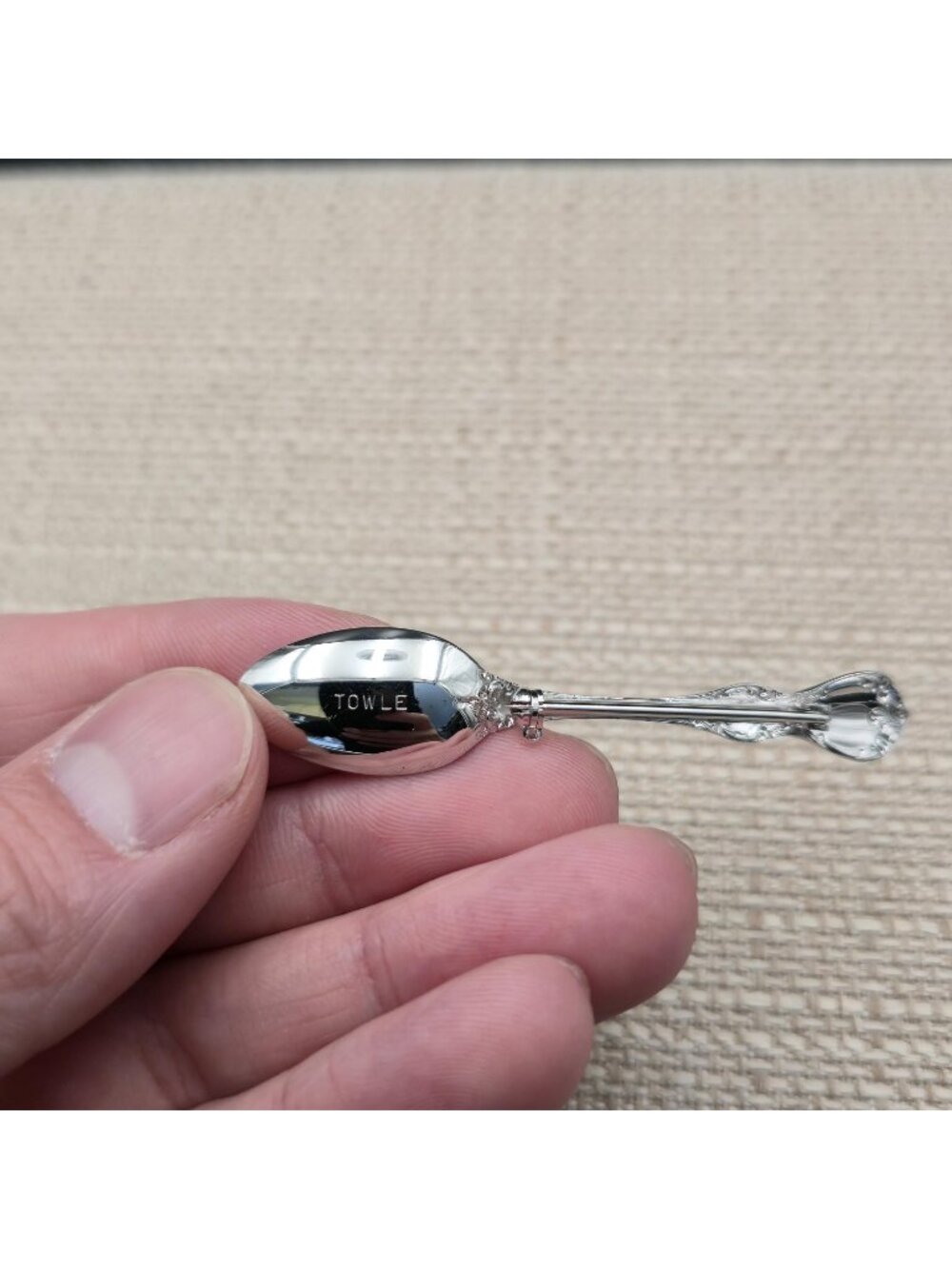 Vintage Towle Sterling Silver Miniature Spoon Pin Brooch A8062 - Picture 4 of 6